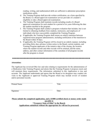 Medication Aide Training Program Application Form - Ohio, Page 3