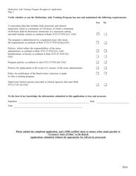 Medication Aide Training Program Re-approval Application Form - Ohio, Page 2