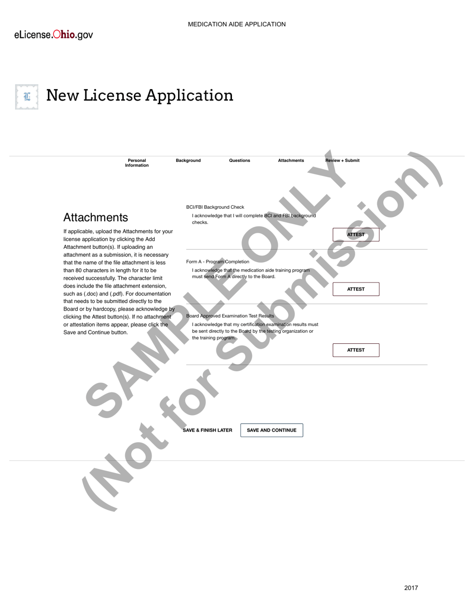 Medication Aide Application - Sample - Ohio, Page 10