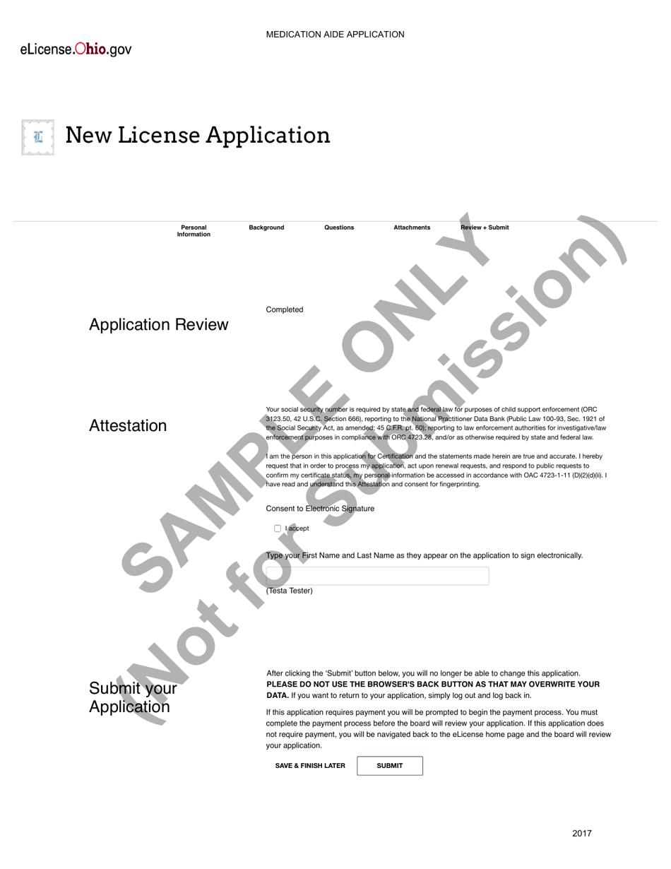 Medication Aide Application - Sample - Ohio, Page 11