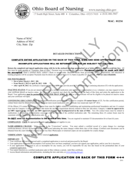 Document preview: Medication Aide Renewal Application Form - Sample - Ohio