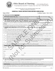 Medication Aide Renewal Application Form - Sample - Ohio, Page 2