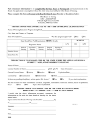 Form A Verification of Licensure - Ohio, Page 2