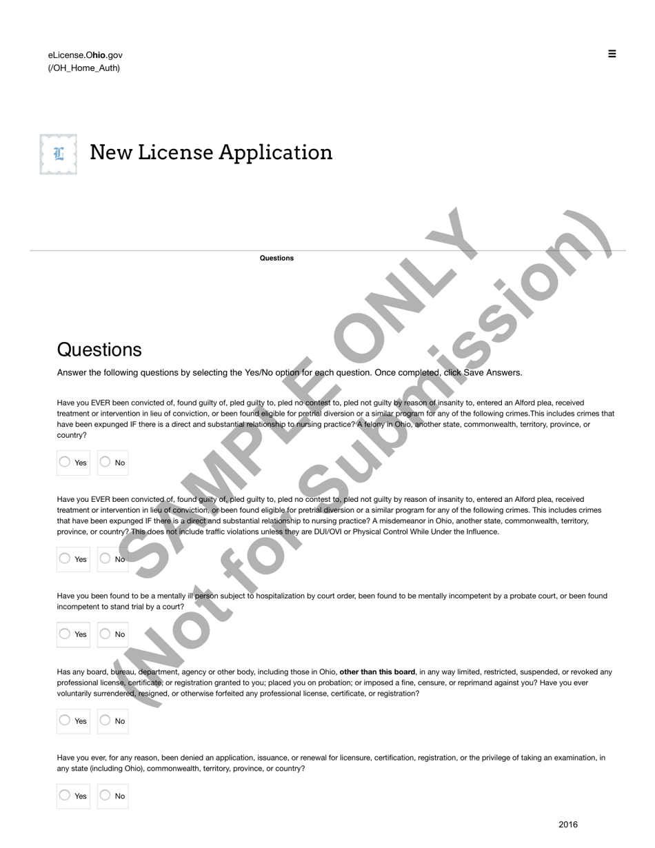 Volunteers Certificate Application Form - Sample - Ohio, Page 12