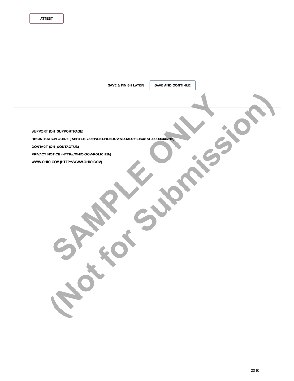 Volunteers Certificate Application Form - Sample - Ohio, Page 16