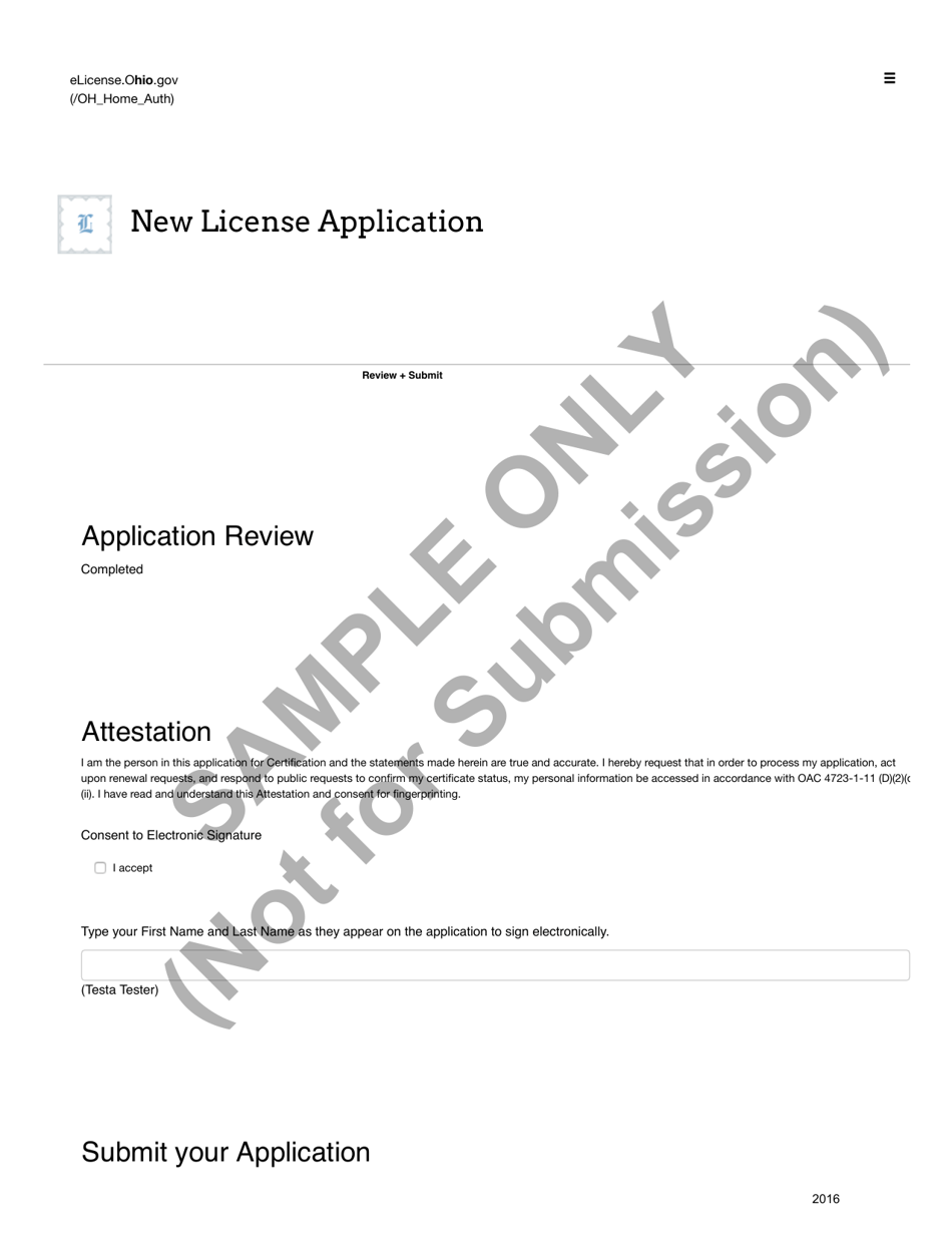 Volunteers Certificate Application Form - Sample - Ohio, Page 17