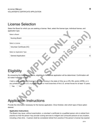 Volunteer&#039;s Certificate Application Form - Sample - Ohio