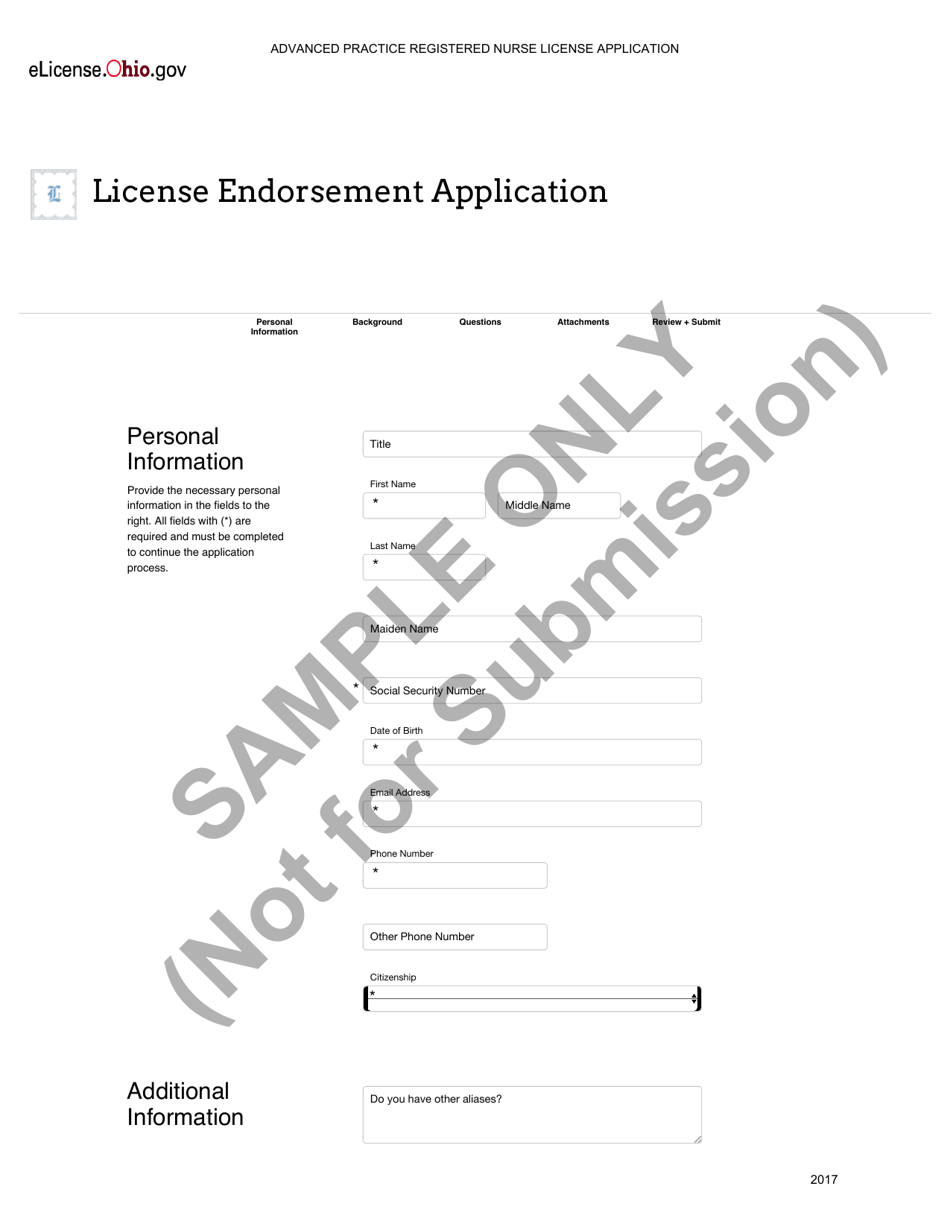 Advanced Practice Registered Nurse License Application - Ohio, Page 24