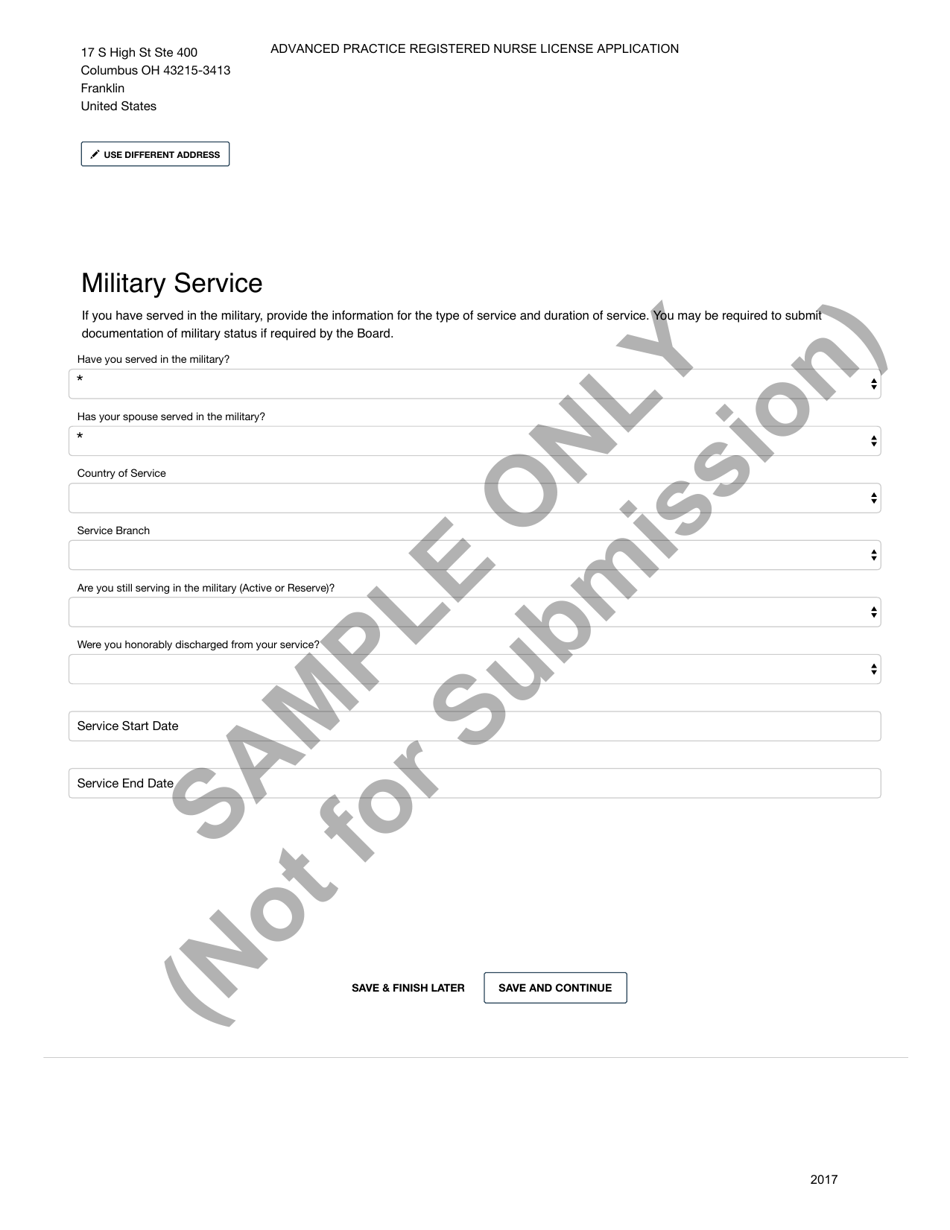 Advanced Practice Registered Nurse License Application - Ohio, Page 38