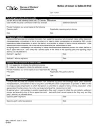 Form C-512 (BWC-1488) Notice of Intent to Settle - Ohio, Page 2