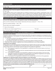 Form C-240 (BWC-1372) Settlement Agreement and Application for Approval of Settlement Agreement - Ohio, Page 3