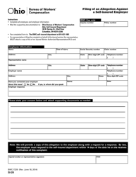 Document preview: Form SI-28 (BWC-7228) Filing of an Allegation Against a Self-insured Employer - Ohio