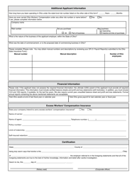 Form BWC-7206 (SI-6) Initial Application by Employer for Authority to Pay Compensation Etc., Directly - Ohio, Page 2