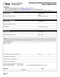 Document preview: Form SI-52 (BWC-7252) Self-insured Claims Reimbursement (Sysco) Application - Ohio