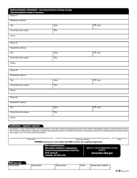 Form U-3S (BWC-7613) Application for Elective Coverage - Ohio, Page 2