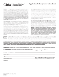 Form SH-53 (BWC-6683) Application for Safety Intervention Grant - Ohio, Page 8