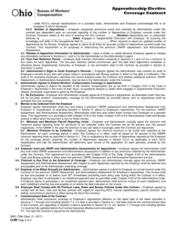 Form U-80 (BWC-7584) Apprenticeship Elective Coverage Contract - Ohio, Page 2