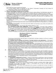 Form U-80 (BWC-7584) Apprenticeship Elective Coverage Contract - Ohio, Page 3