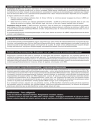 Formulario U-3 (BWC-7503) Solicitud Para La Cobertura De La Indemnizacion De Los Trabajadores De Ohio - Ohio (Spanish), Page 4