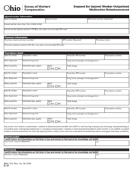 Form C-17 (BWC-1122) Request for Injured Worker Outpatient Medication Reimbursement - Ohio, Page 2