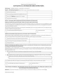 Document preview: Formulario ODM03199-SPA Aceptacion De La Informacion Sobre Histerectomia - Ohio (Spanish)