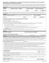 Formulario ODM10221 Formulario De Autorizacion Estandar - Ohio (Spanish), Page 2