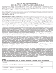 Document preview: Formulario ODM07236-SPA Sus Derechos Y Responsabilidades Como Cliente De La Cobertura De Salud De Medicaid - Ohio (Spanish)
