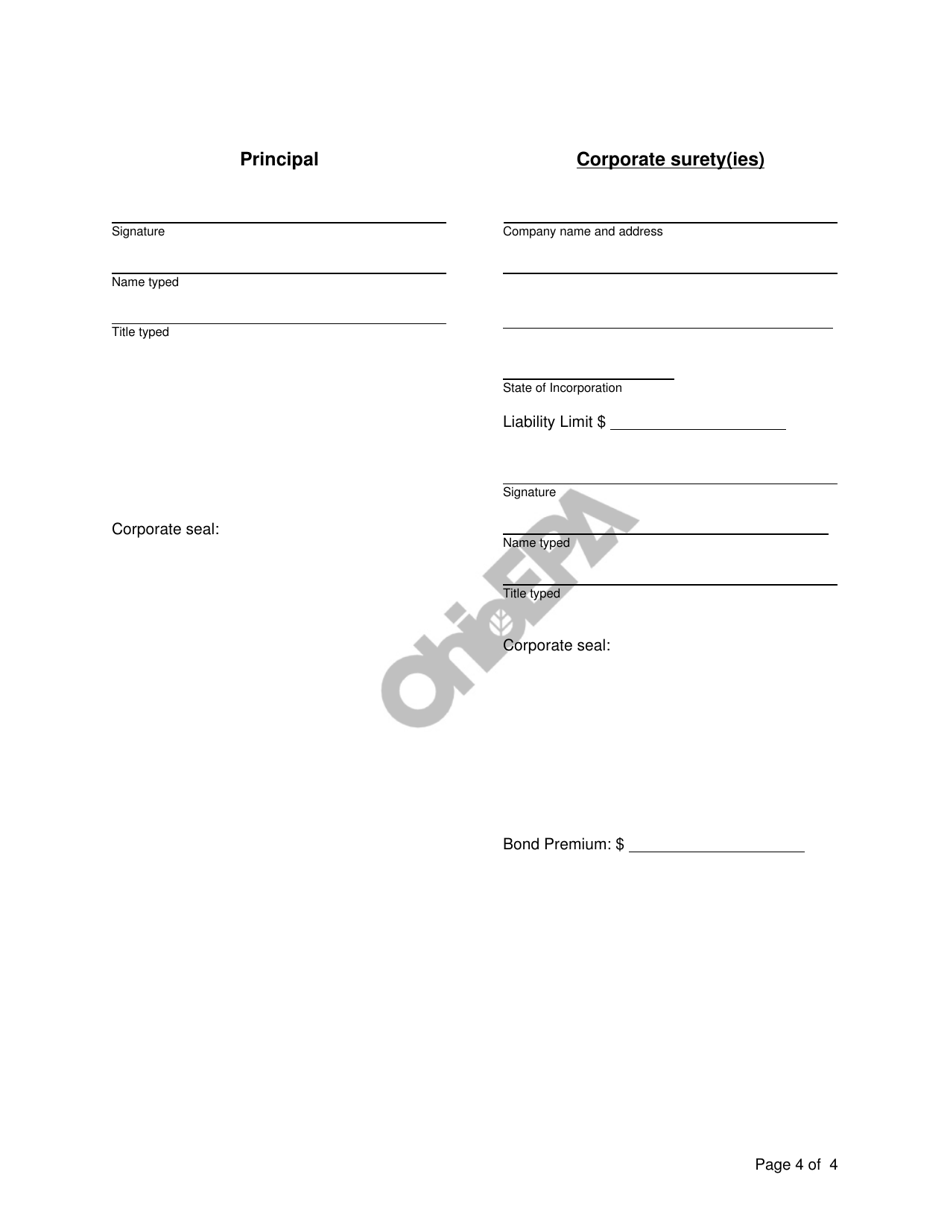 Financial Guarantee Bond - Ohio, Page 4
