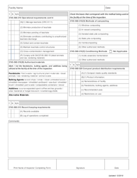 Class Iii Composting Inspection Checklist - Ohio, Page 2