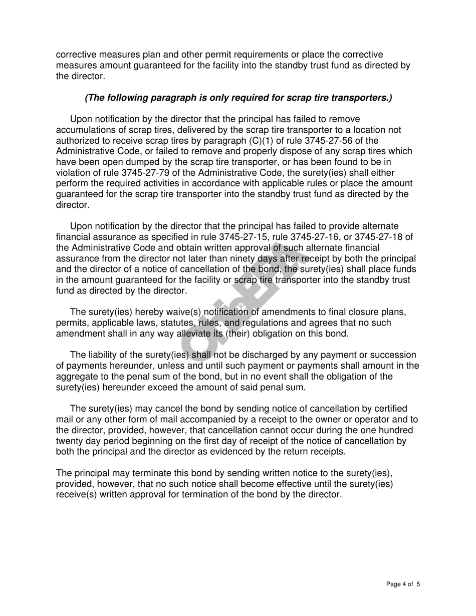 Performance Bond - Ohio, Page 4