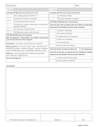 Class IV Composting Inspection Checklist - Ohio, Page 2
