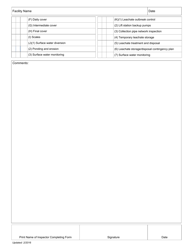 Isw Landfill Inspection Checklist - Ohio, Page 2