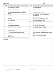 Msw Landfill Inspection Checklist - Ohio, Page 2