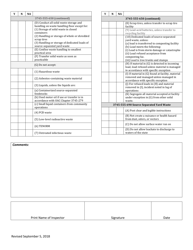 Msw Transfer Facility Inspection Checklist - Ohio, Page 2
