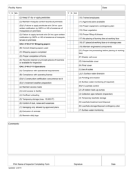 Scrap Tire Monofill/Monocell Inspection Checklist - Ohio, Page 2