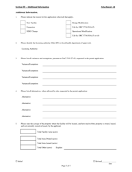 Attachment A4 Permit to Install Application Form - Class I Scrap Tire Storage and Recovery Facilities - Ohio, Page 3