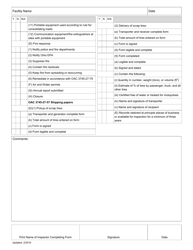 Scrap Tire Transporter Inspection Checklist - Ohio, Page 2