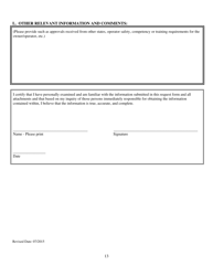 Information Request Form - Evaluation of Infectious Waste Treatment Technology - Ohio, Page 13