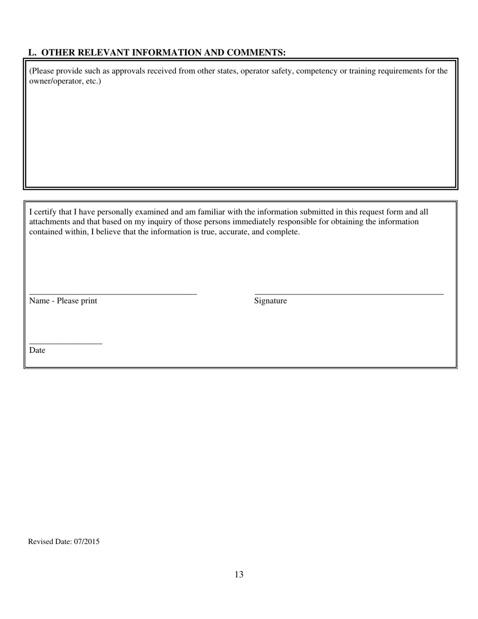 Information Request Form - Evaluation of Infectious Waste Treatment Technology - Ohio, Page 13