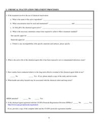 Information Request Form - Evaluation of Infectious Waste Treatment Technology - Ohio, Page 9