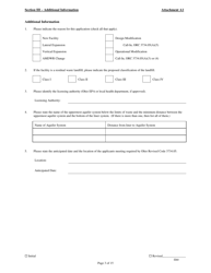 Attachment A1 Permit to Install Application Form - Municipal, Industrial, and Residual Solid Waste Landfills - Ohio, Page 3