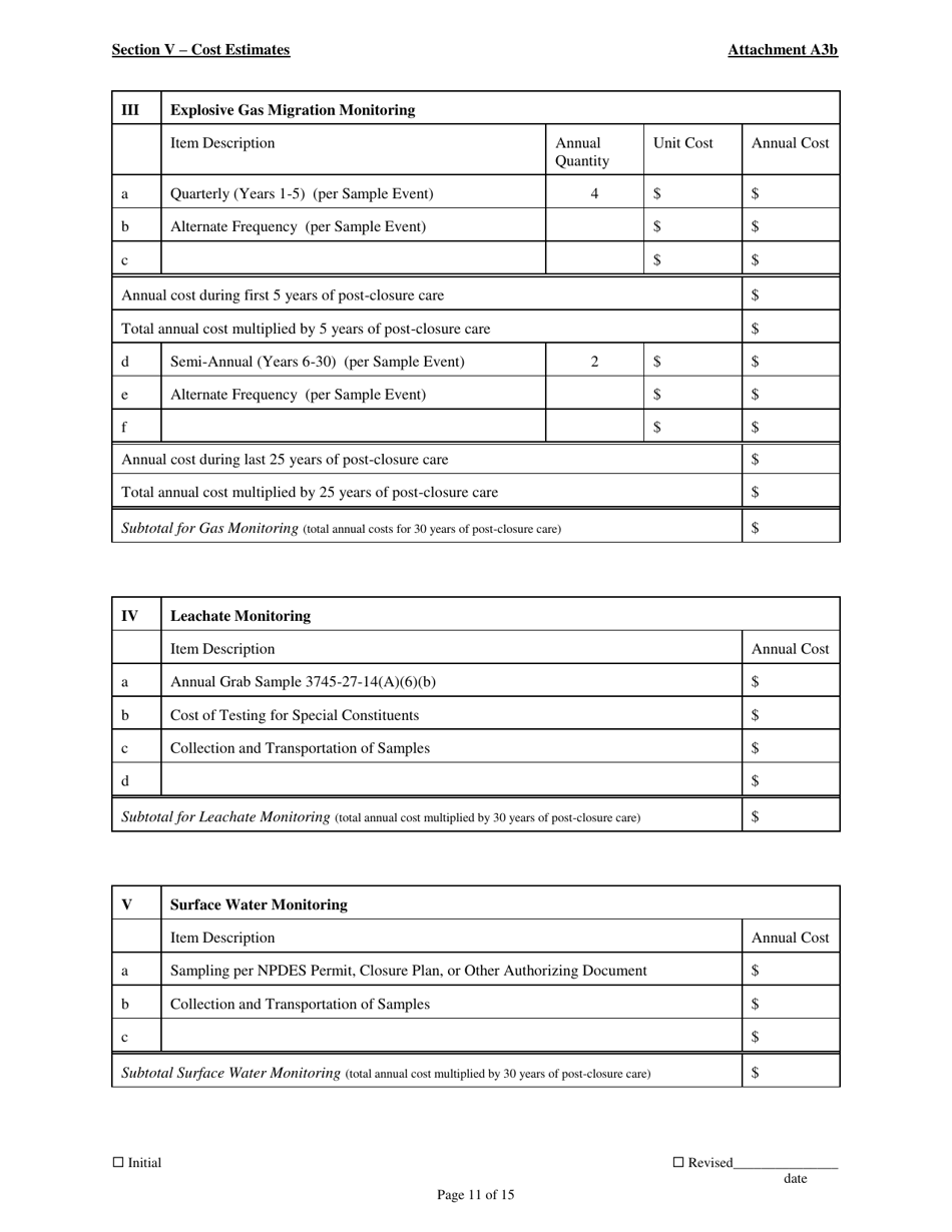 Attachment A3B Permit to Install Application Form - Contiguous and Noncontiguous Scrap Tire Monocells - Ohio, Page 11