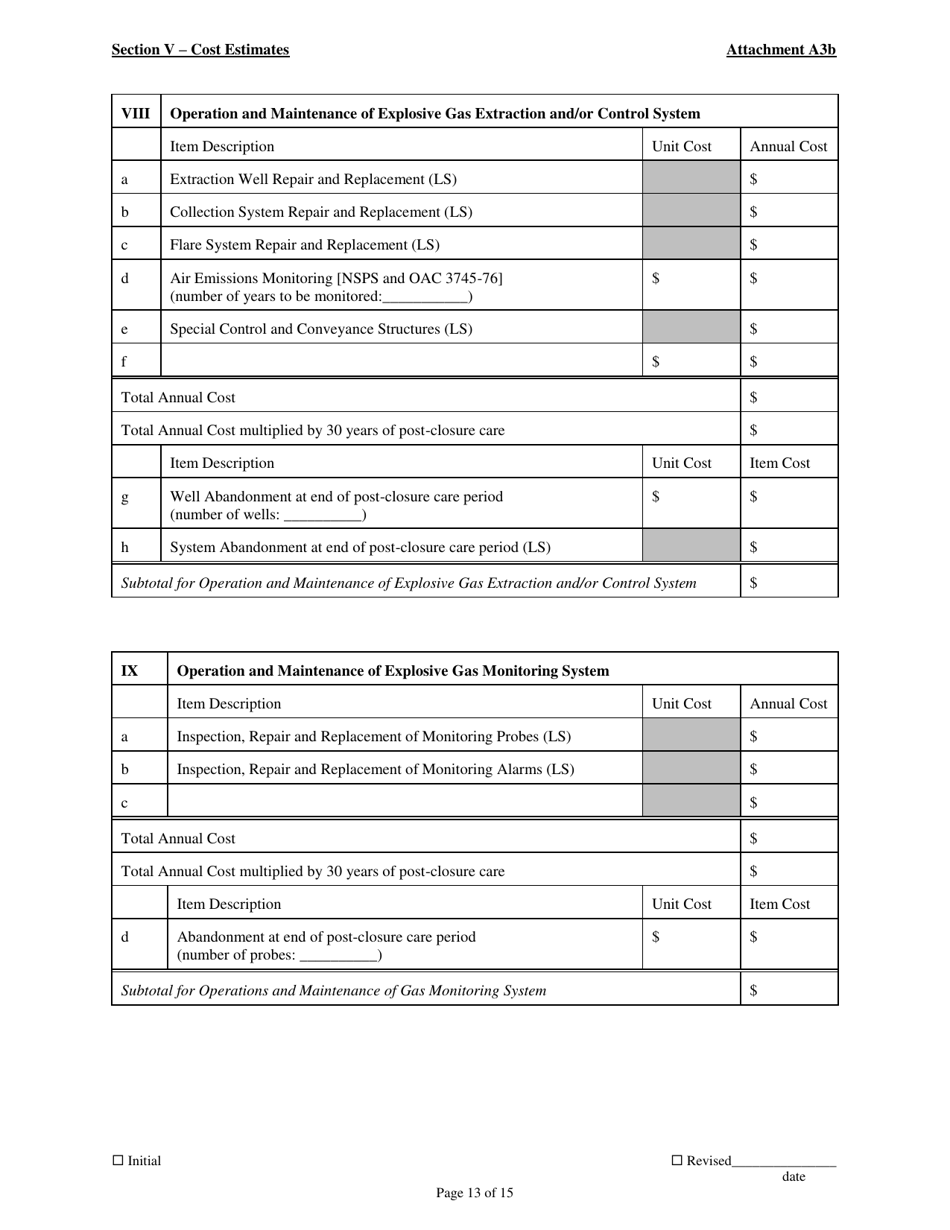 Attachment A3B Permit to Install Application Form - Contiguous and Noncontiguous Scrap Tire Monocells - Ohio, Page 13