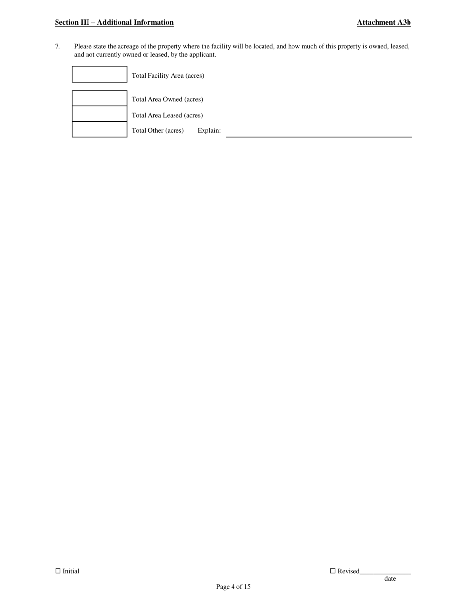 Attachment A3B Permit to Install Application Form - Contiguous and Noncontiguous Scrap Tire Monocells - Ohio, Page 4