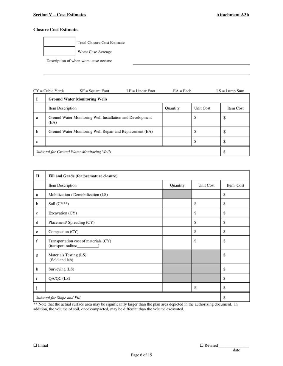 Attachment A3B Permit to Install Application Form - Contiguous and Noncontiguous Scrap Tire Monocells - Ohio, Page 6