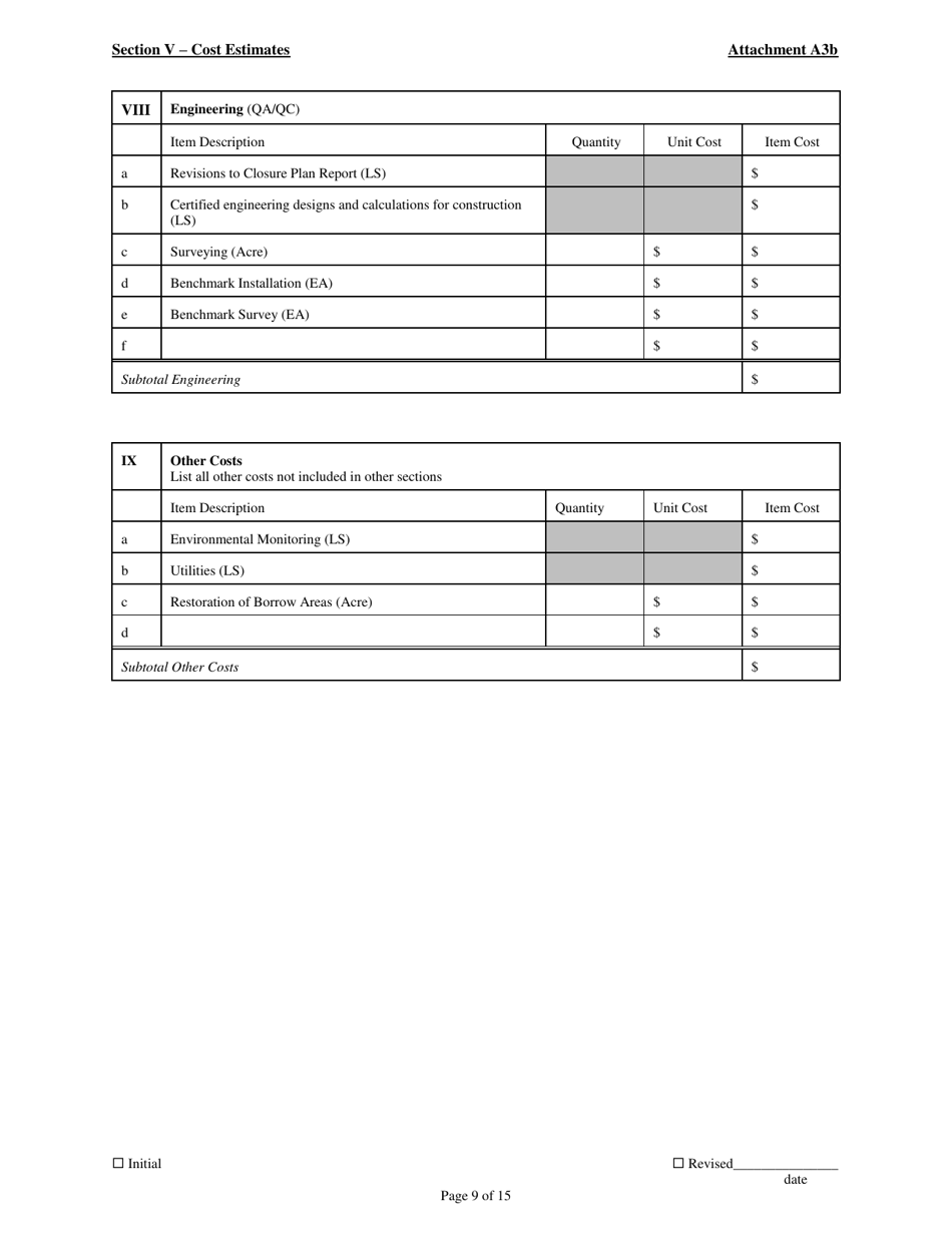 Attachment A3B Permit to Install Application Form - Contiguous and Noncontiguous Scrap Tire Monocells - Ohio, Page 9