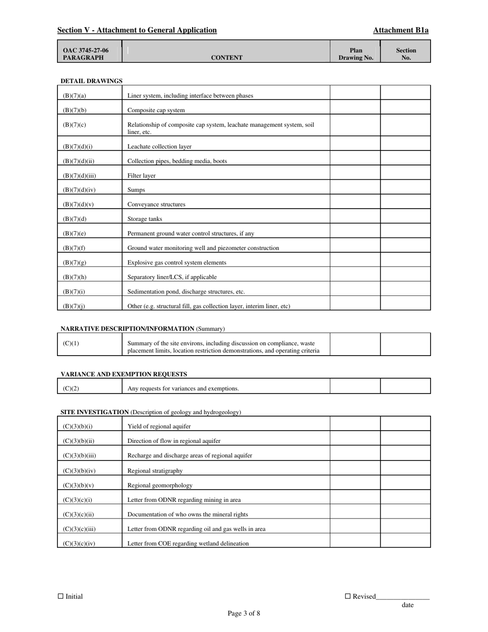 Attachment B1A Permit to Install Application Form - Municipal Solid Waste Landfill - Ohio, Page 3