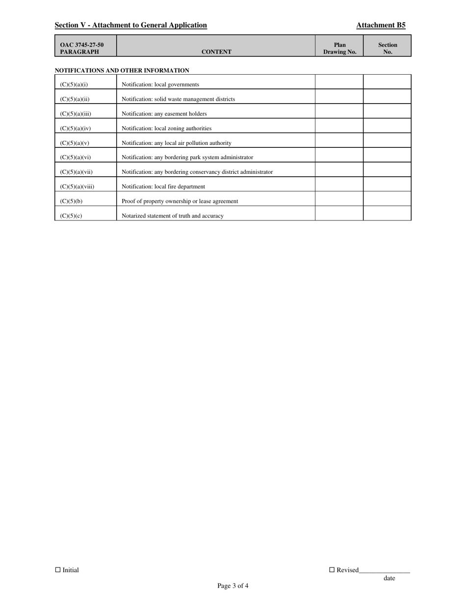 Attachment B5 Permit to Install Application - Solid Waste Incinerator or Energy Recovery Facility - Ohio, Page 3
