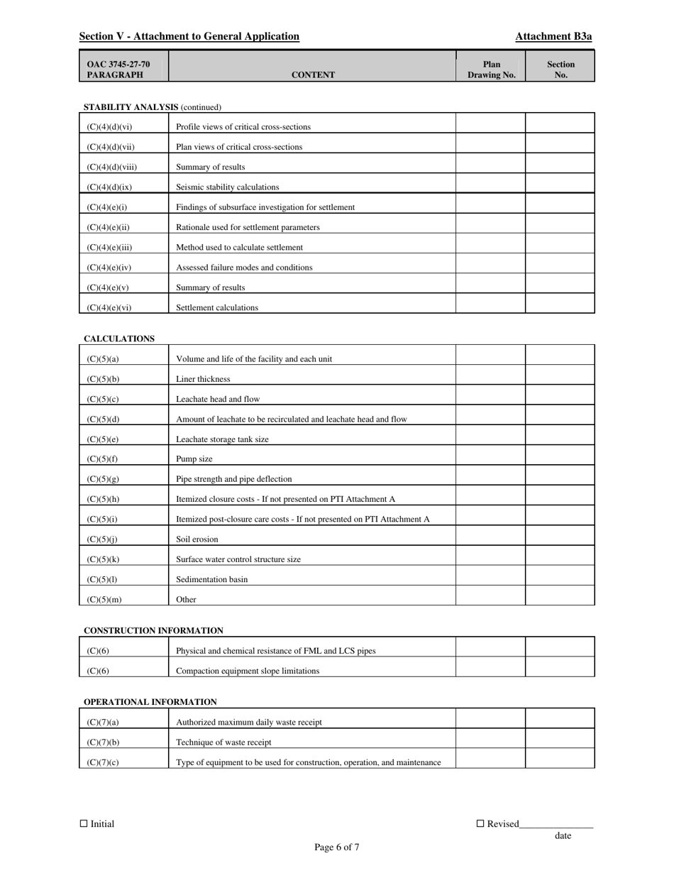 Attachment B3A Scrap Tire Monofill or Noncontiguous Monocell - Ohio, Page 6