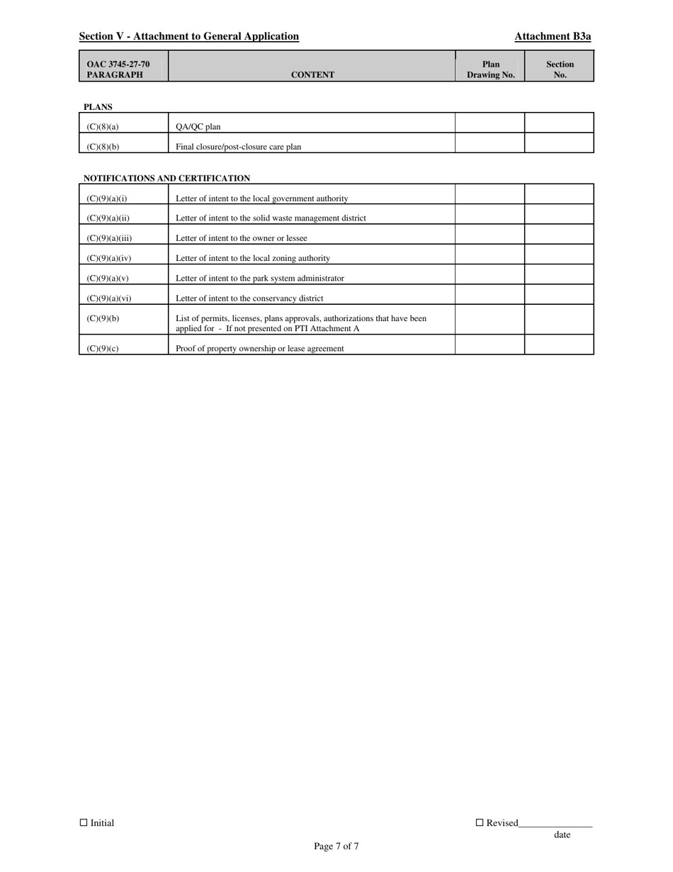 Attachment B3A Scrap Tire Monofill or Noncontiguous Monocell - Ohio, Page 7